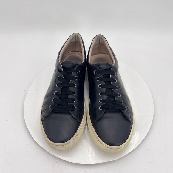 Devan Vincent Men Size10 Black Leather Classic Rubber Sole Lace Up Casual Shoes - Picture 3 of 15